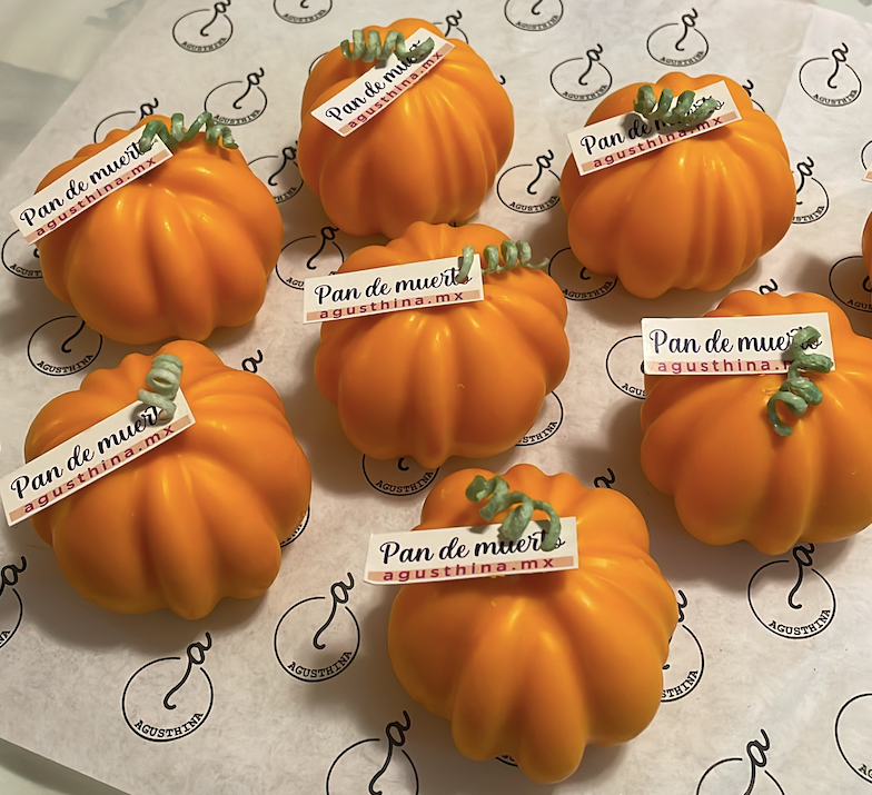 vela aromatica en forma calabaza