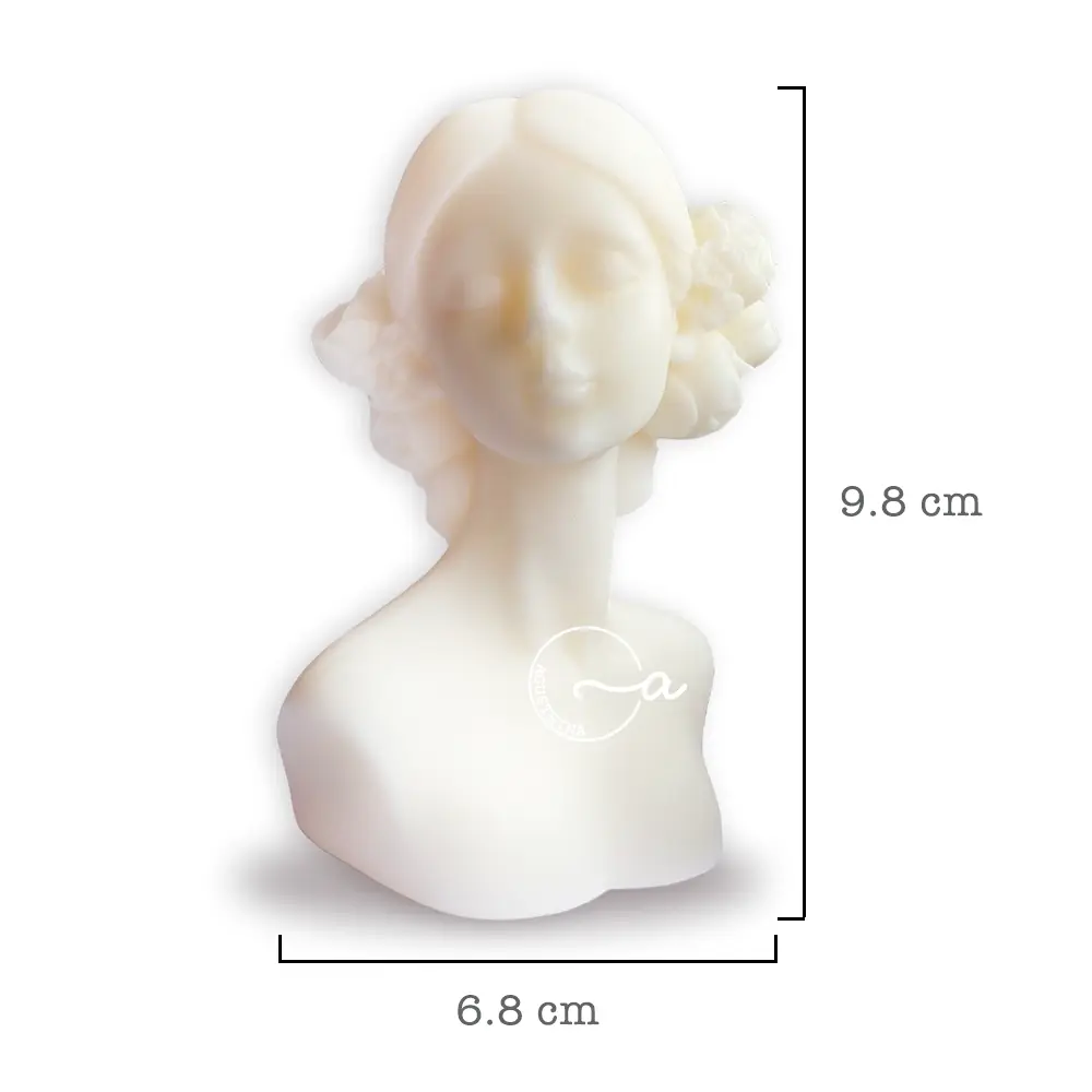 Vela de soya de cara de mujer