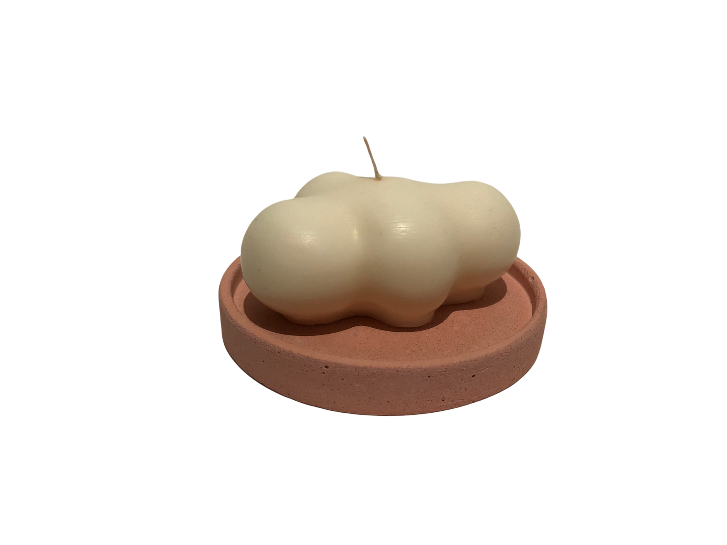 base hecha de cemento forma circular color rojo