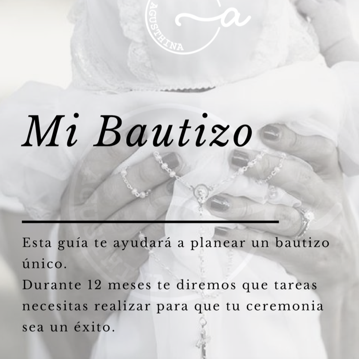 Agenda para planear Bautizo