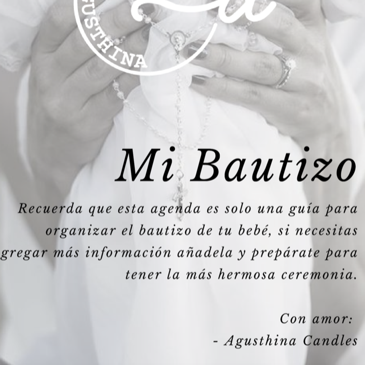 Agenda para planear Bautizo