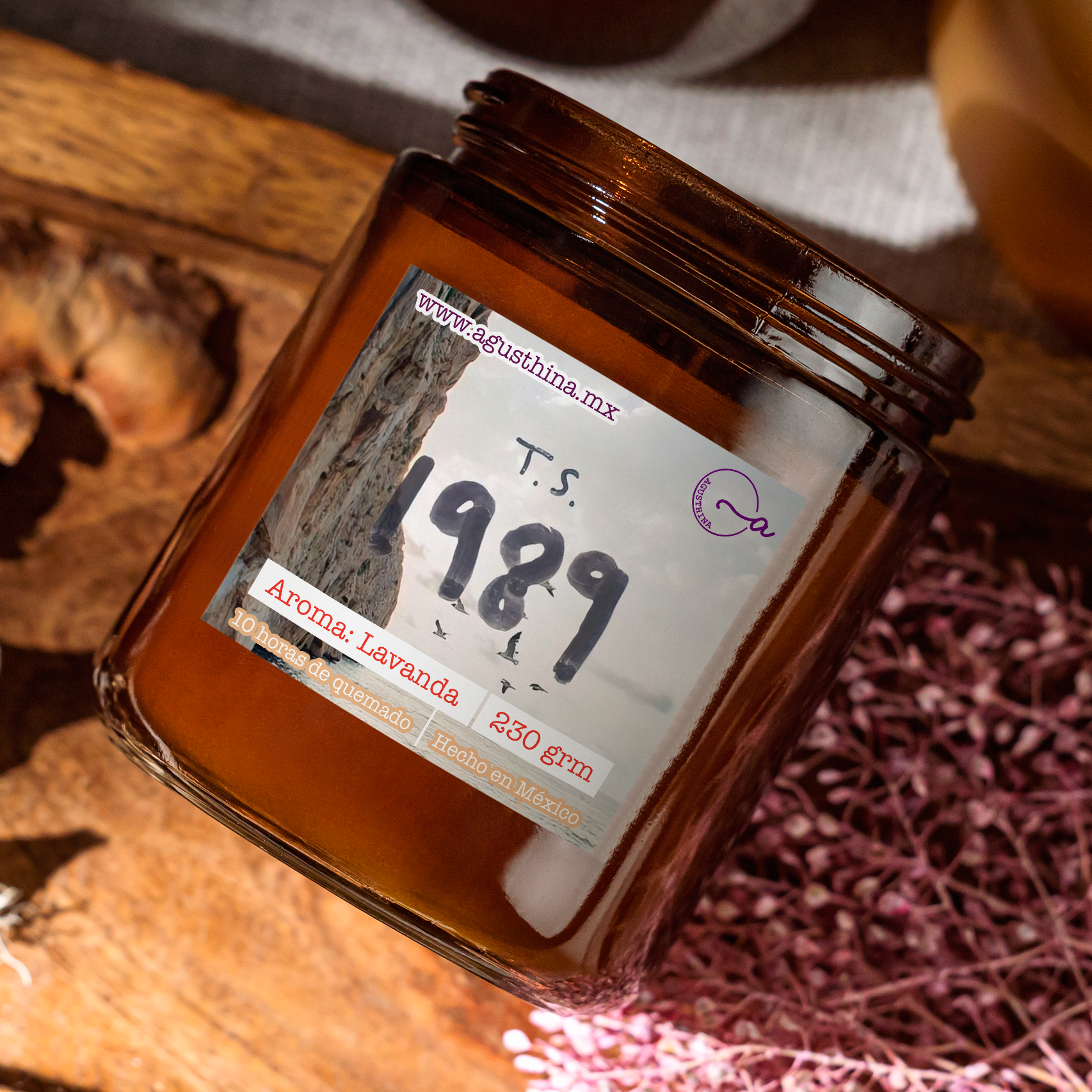 Vela de cera de soya inspirada en Taylor Swift-1989