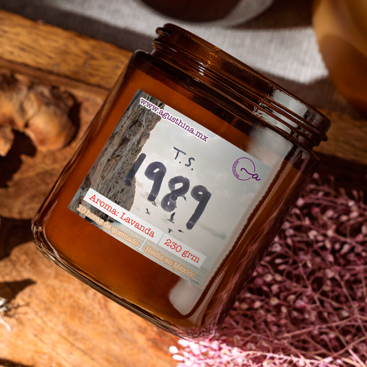 Vela de cera de soya inspirada en Taylor Swift-1989