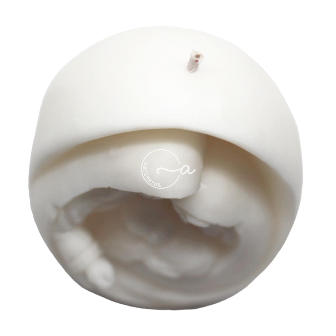 vela cera de soya en forma de nacimiento