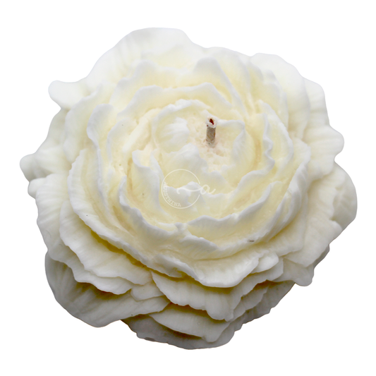vela de soya en forma de peonia