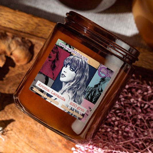 vela de soya en tarro ambar Taylor Swift Eras