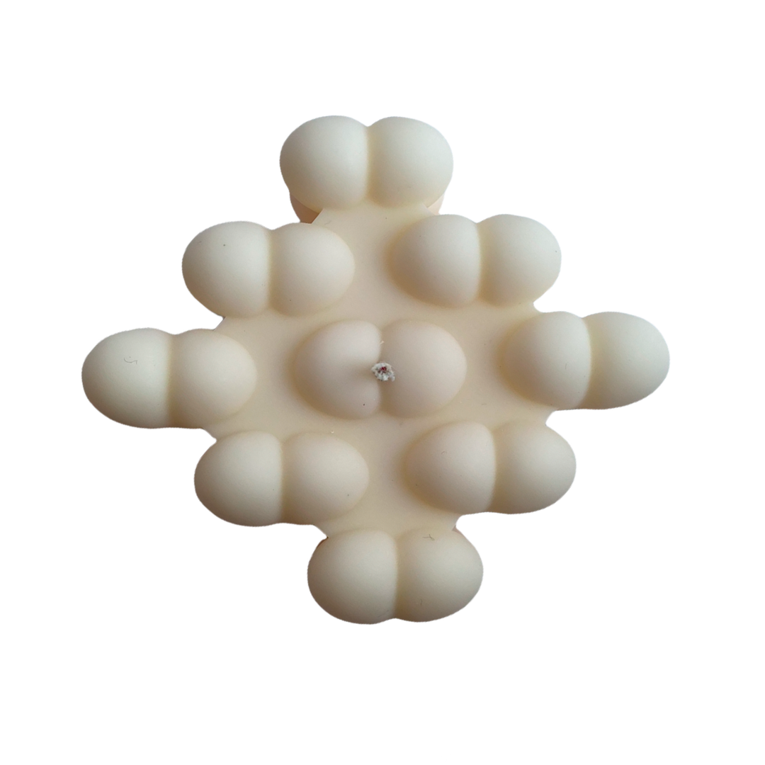 vela de soya bubble corazones 