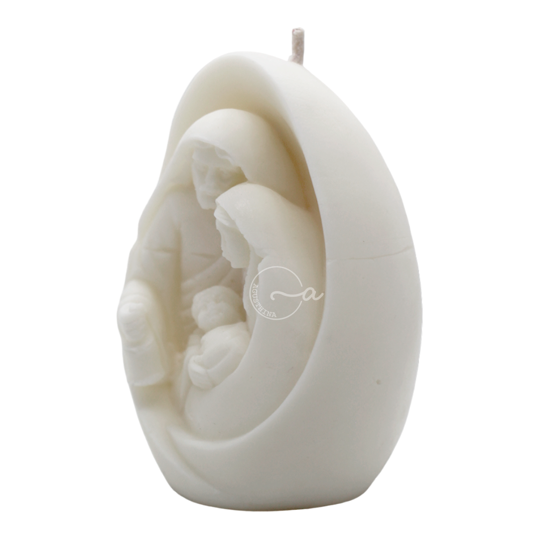 vela soya en forma de nacimiento