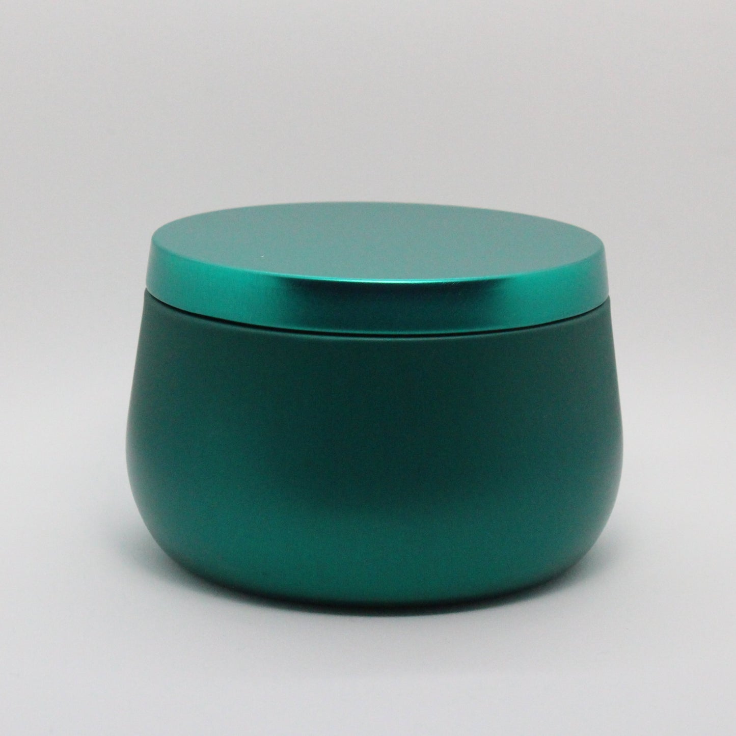 vela soya lata azul peonia dentro