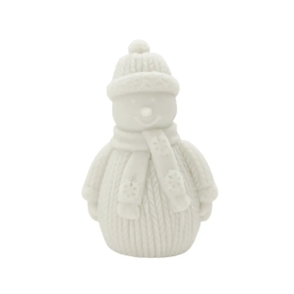Vela de soya en forma de muñeco de nieve