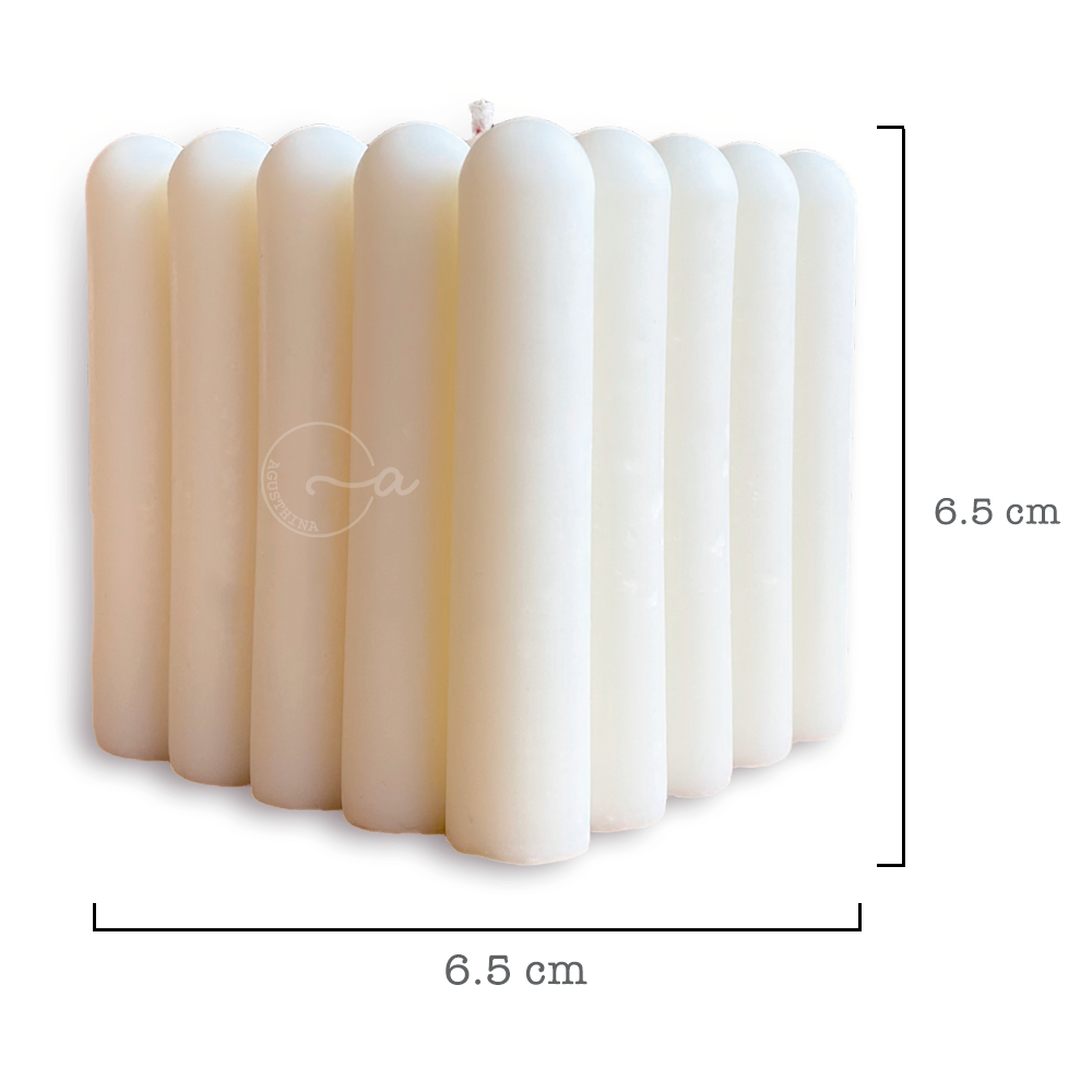 vela de soya en forma de cubo